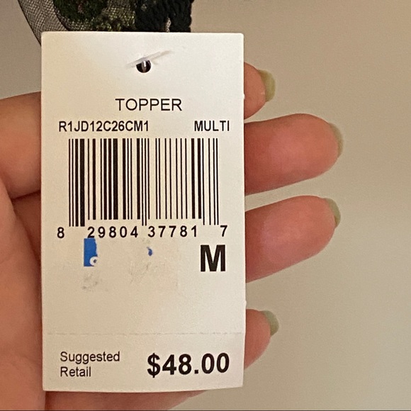 Chris McLaughlin Floral Mesh Dress Topper Size Medium NEW WITH TAGS - Picture 7 of 10